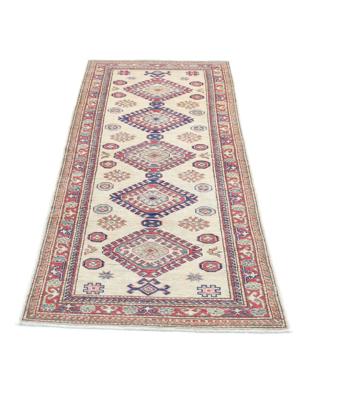 Hand Knotted Royal Kazak Wool Rug - 2'7'' x 6'2'' - Arteverk Rugs Area rug