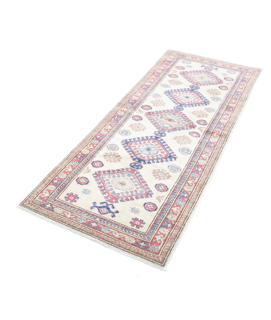Hand Knotted Royal Kazak Wool Rug - 2'7'' x 6'2'' - Arteverk Rugs Area rug