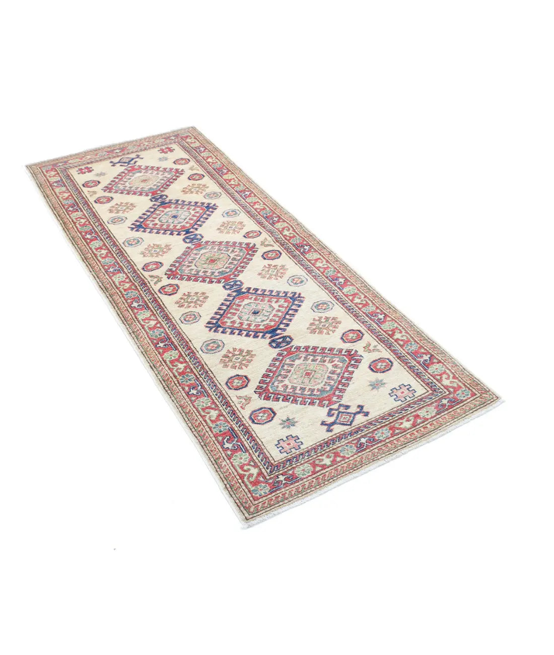 Hand Knotted Royal Kazak Wool Rug - 2'7'' x 6'2'' - Arteverk Rugs Area rug