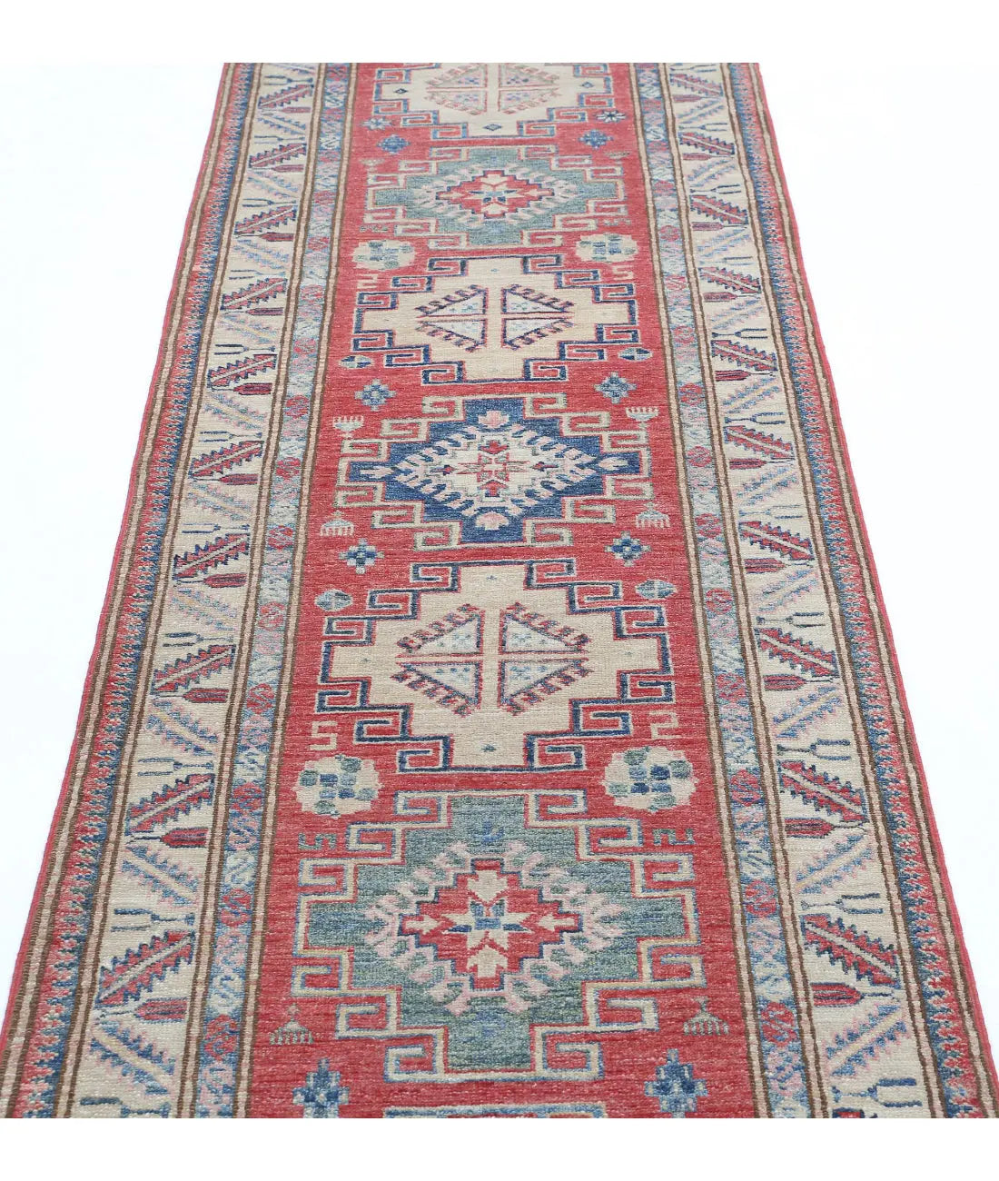 Hand Knotted Royal Kazak Wool Rug - 2'7'' x 8'10'' - Arteverk Rugs Area rug
