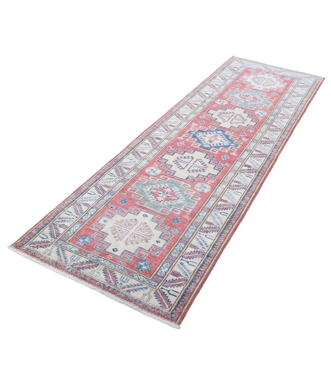 Hand Knotted Royal Kazak Wool Rug - 2'7'' x 8'10'' - Arteverk Rugs Area rug