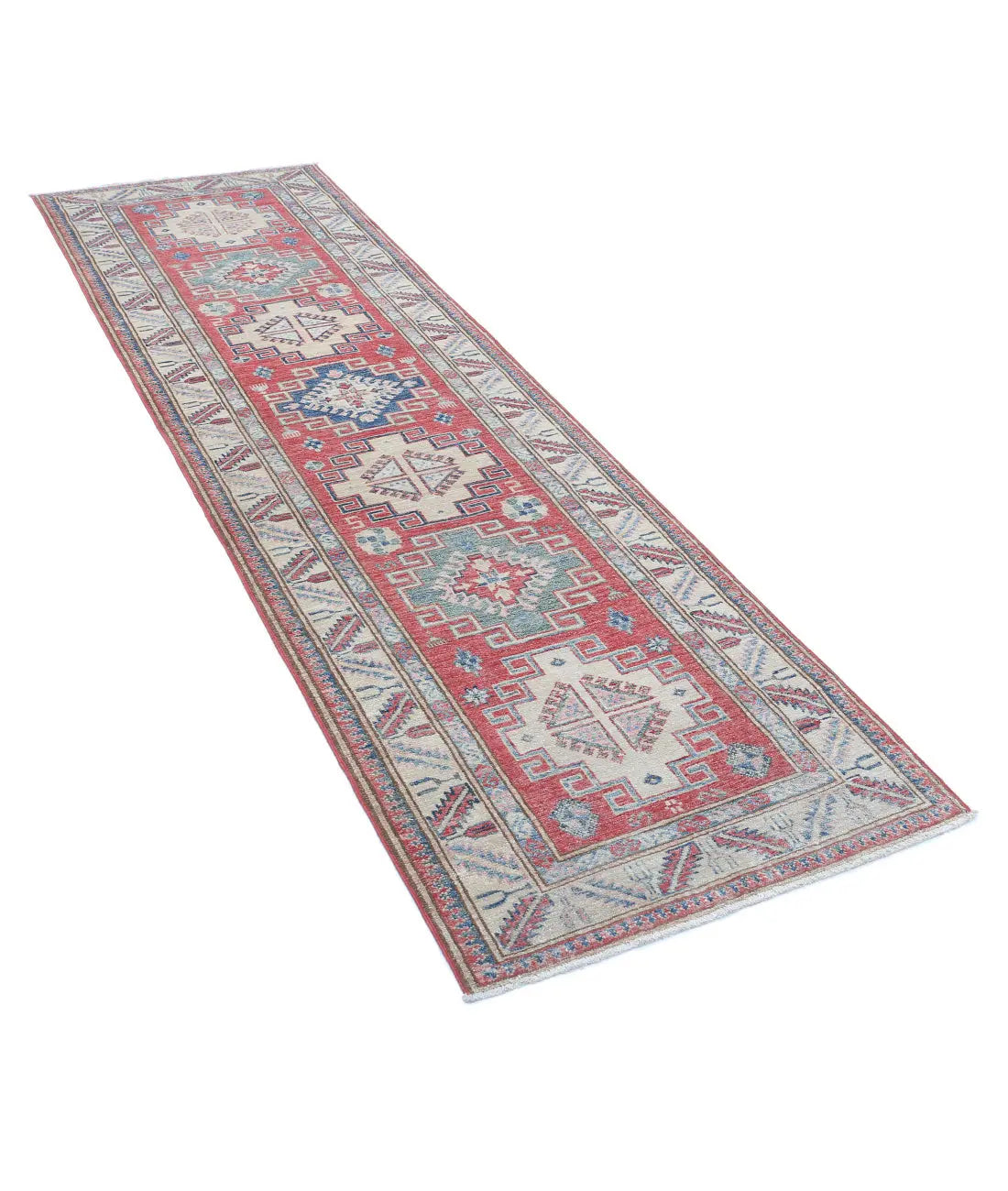Hand Knotted Royal Kazak Wool Rug - 2'7'' x 8'10'' - Arteverk Rugs Area rug