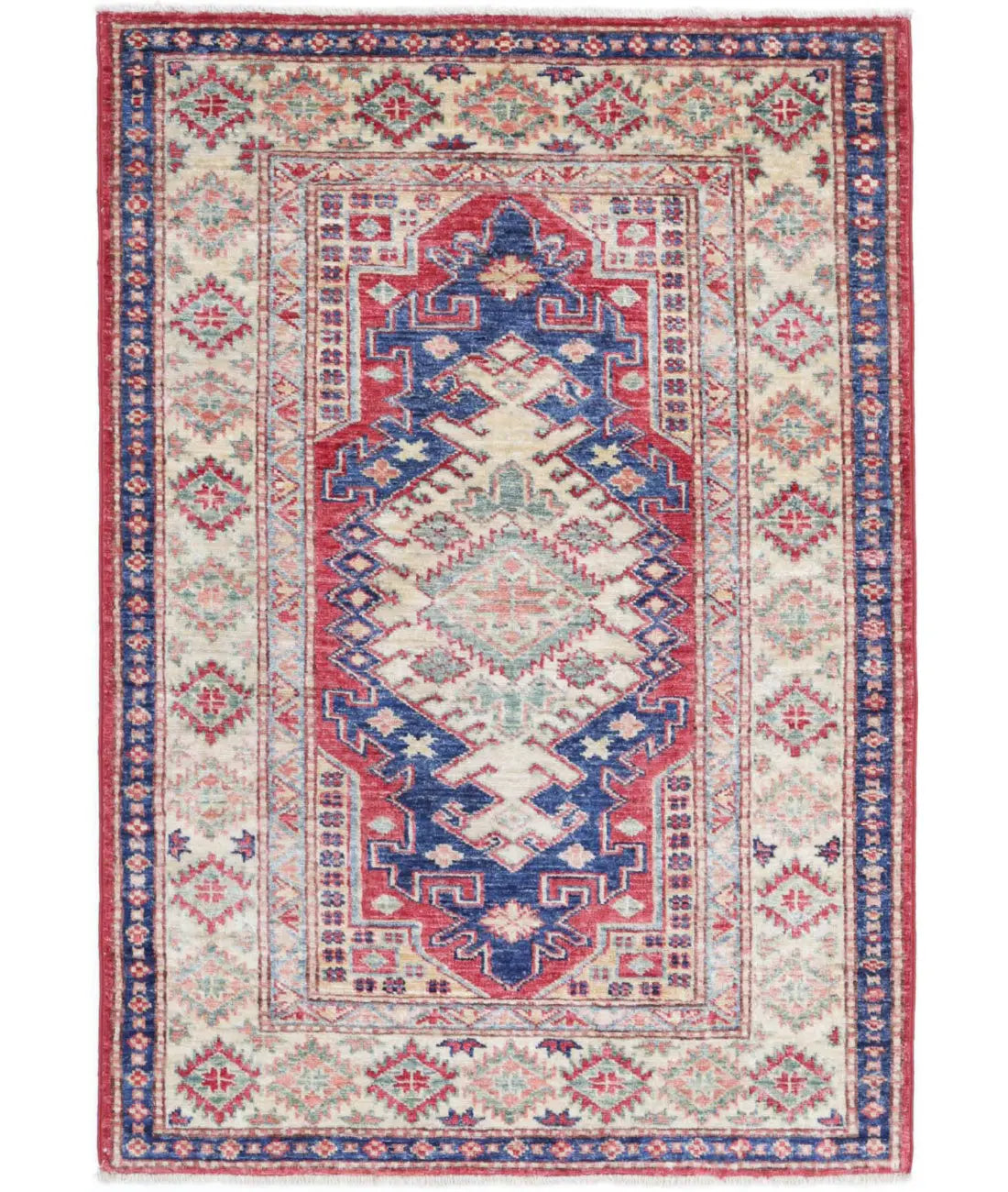 Hand Knotted Royal Kazak Wool Rug - 2'8'' x 4'0''