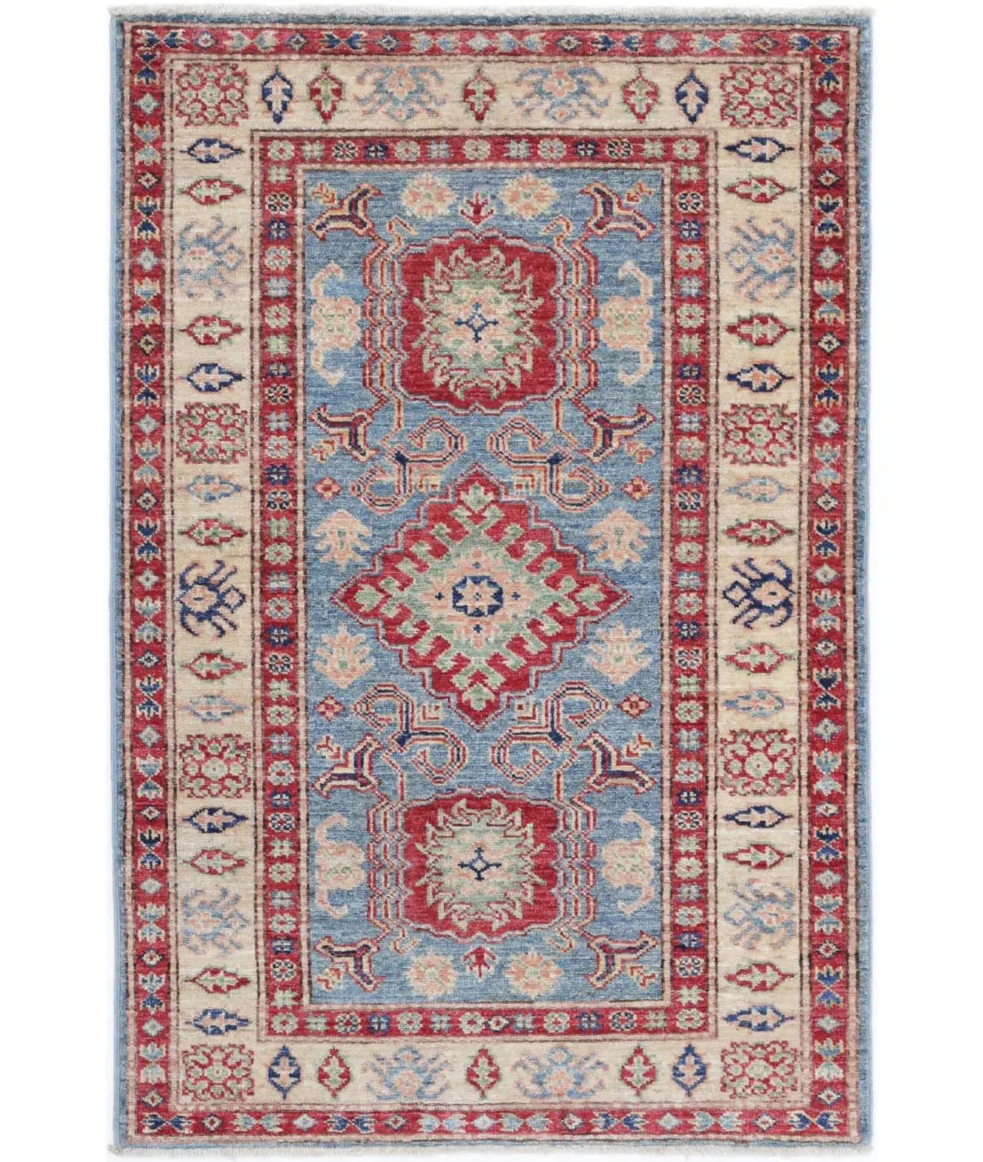 Hand Knotted Royal Kazak Wool Rug - 2'9'' x 4'2''