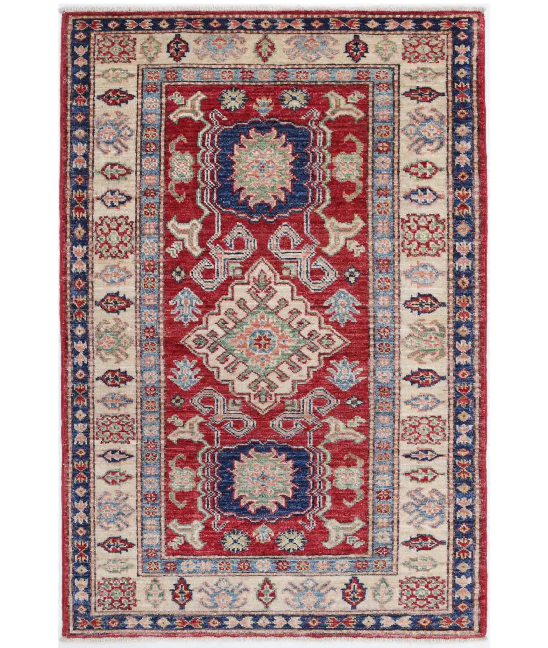 Hand Knotted Royal Kazak Wool Rug - 2'9'' x 4'2''