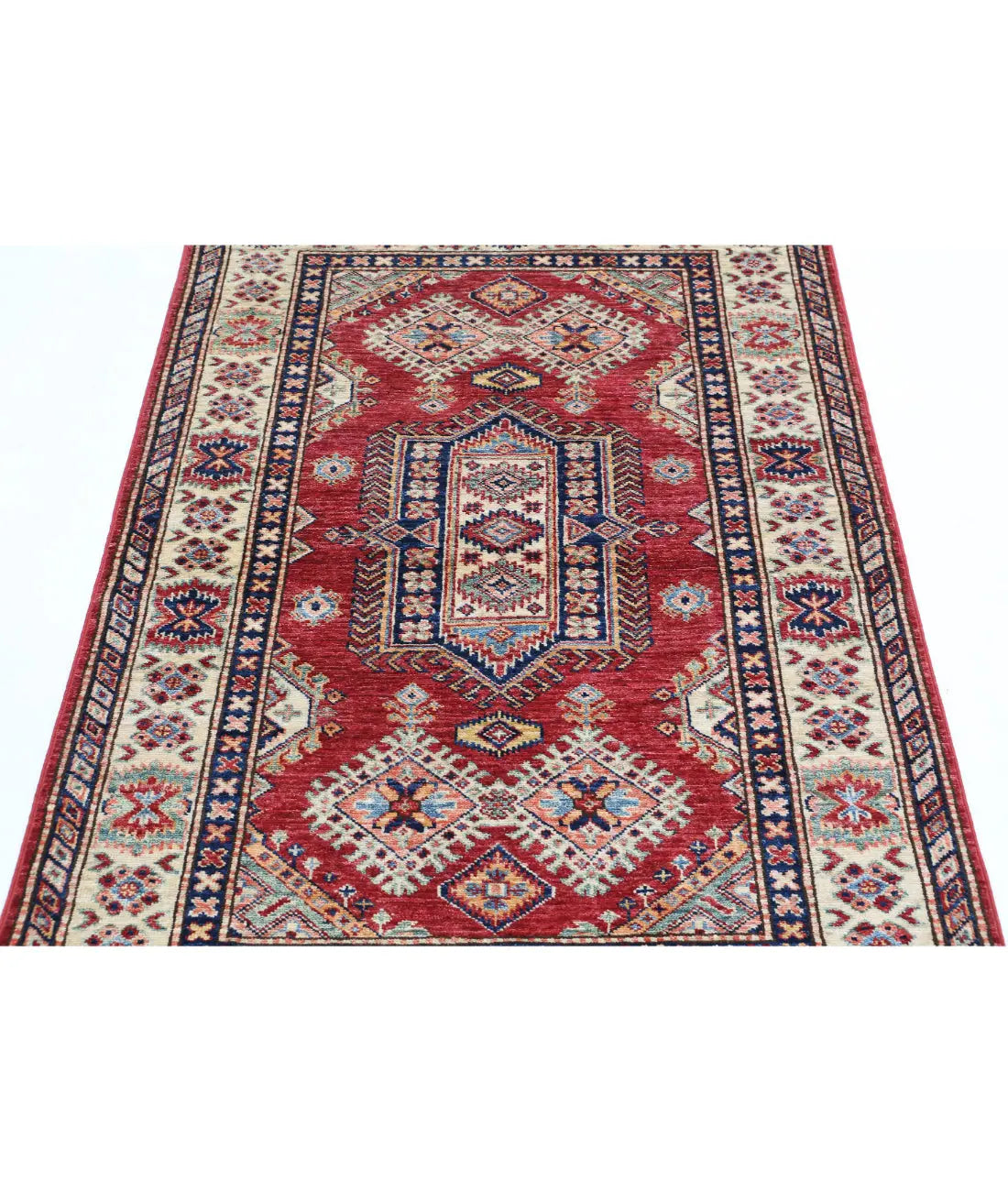 Hand Knotted Royal Kazak Wool Rug - 3'5'' x 5'2'' - Arteverk Rugs Area rug