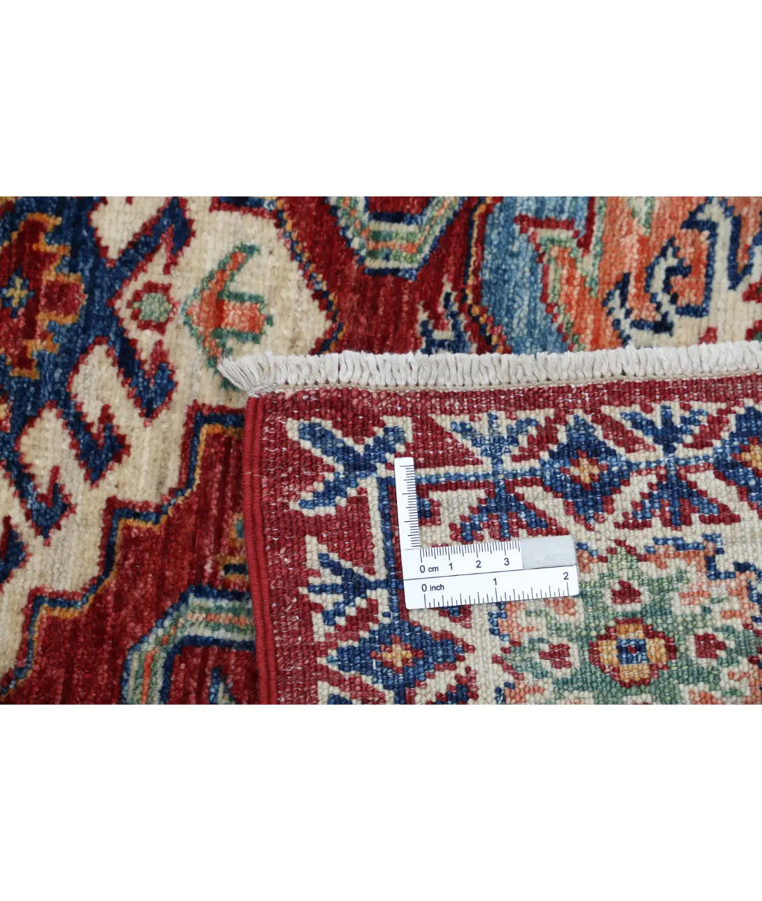 Hand Knotted Royal Kazak Wool Rug - 3'6'' x 4'9''