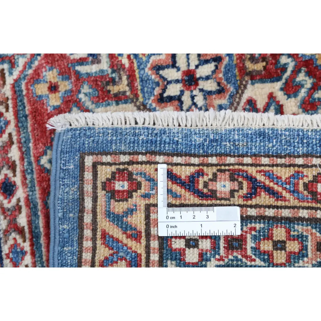 Alfombra de lana Kazak real anudada a mano - 4'10'' x 6'10''