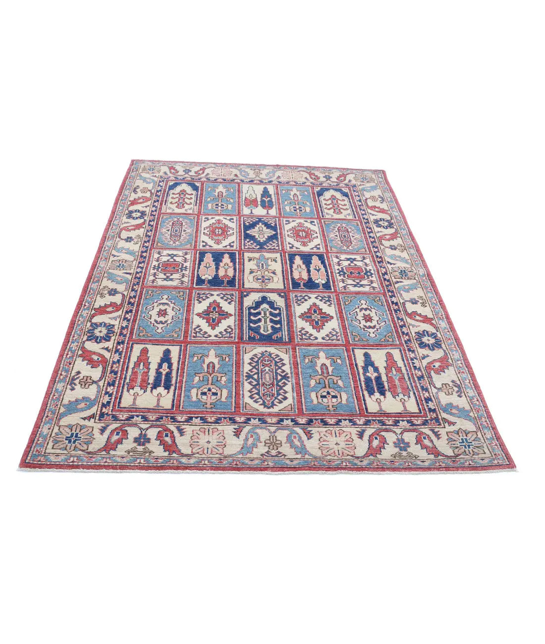 Hand Knotted Royal Kazak Wool Rug - 4'10'' x 6'7'' - Arteverk Rugs Area rug