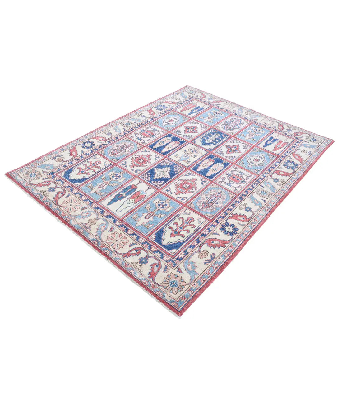 Hand Knotted Royal Kazak Wool Rug - 4'10'' x 6'7'' - Arteverk Rugs Area rug