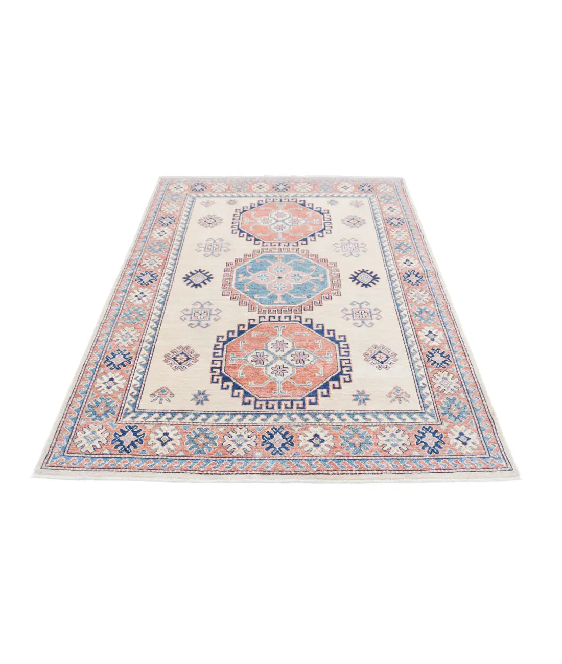 Hand Knotted Royal Kazak Wool Rug - 4'10'' x 6'8'' - Arteverk Rugs Area rug