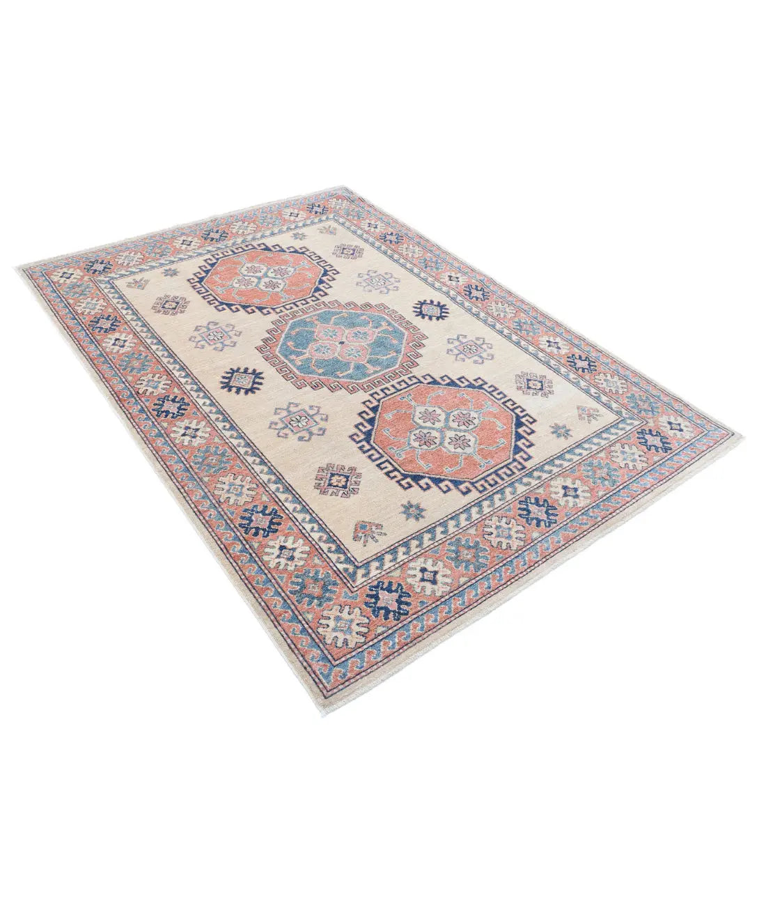 Hand Knotted Royal Kazak Wool Rug - 4'10'' x 6'8'' - Arteverk Rugs Area rug
