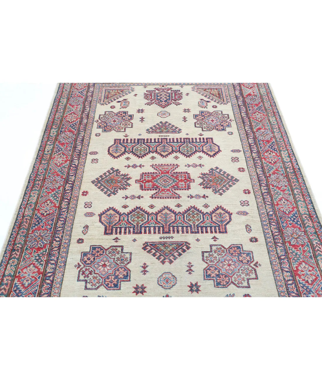 Hand Knotted Royal Kazak Wool Rug - 4'10'' x 7'3'' - Arteverk Rugs Area rug