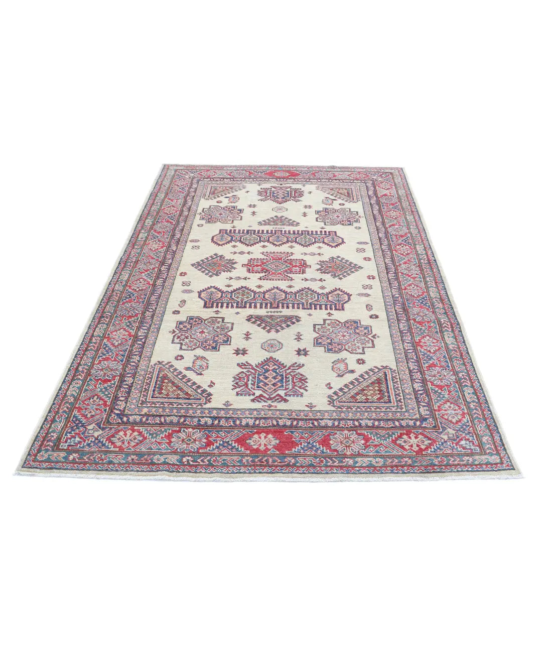 Hand Knotted Royal Kazak Wool Rug - 4'10'' x 7'3'' - Arteverk Rugs Area rug