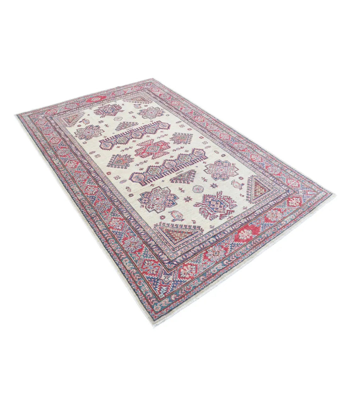 Hand Knotted Royal Kazak Wool Rug - 4'10'' x 7'3'' - Arteverk Rugs Area rug