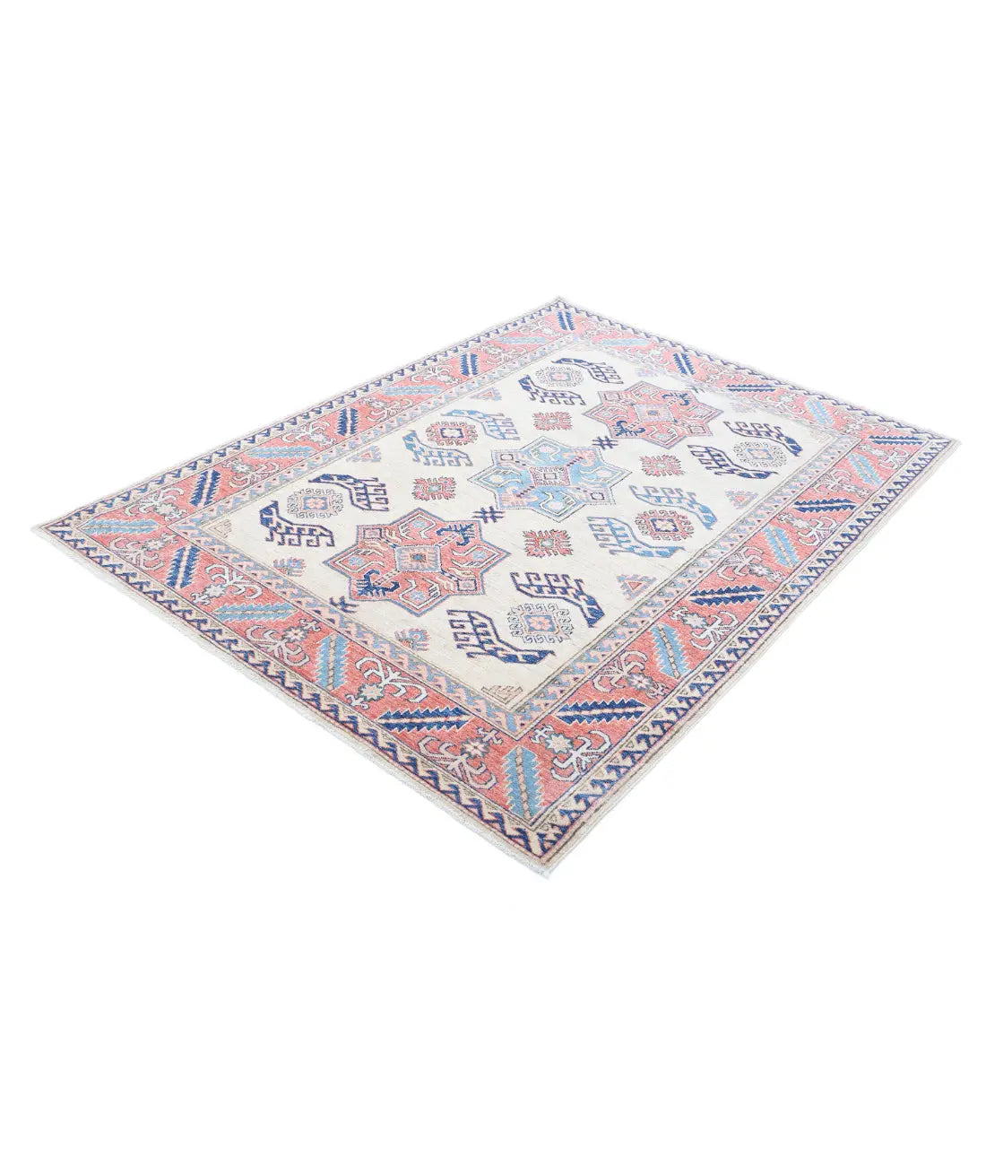 Hand Knotted Royal Kazak Wool Rug - 4'11'' x 6'9'' - Arteverk Rugs Area rug