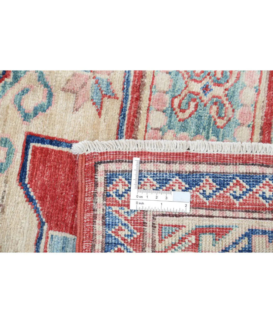 Hand Knotted Royal Kazak Wool Rug - 4'1'' x 6'7''