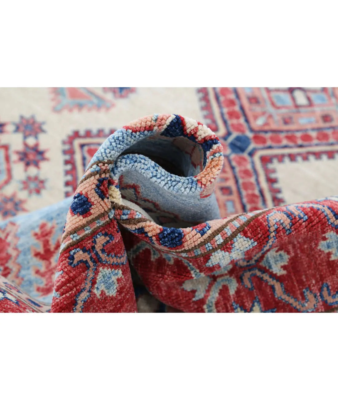 Hand Knotted Royal Kazak Wool Rug - 5'1'' x 6'9'' - Arteverk Rugs Area rug