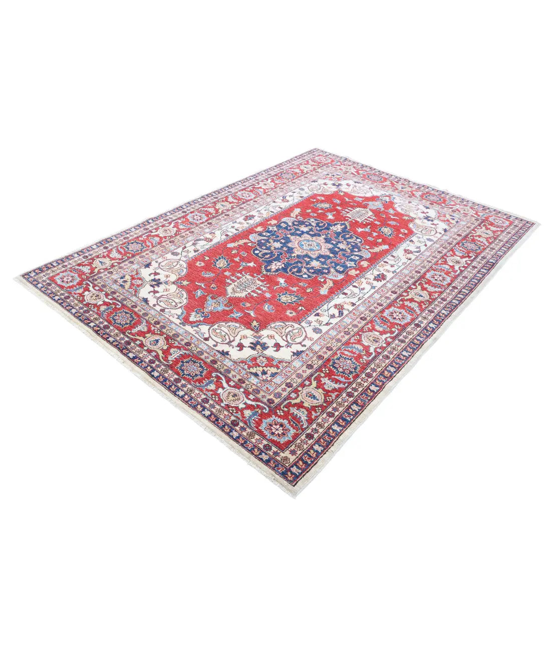 Hand Knotted Royal Kazak Wool Rug - 5'7'' x 7'11'' - Arteverk Rugs Area rug