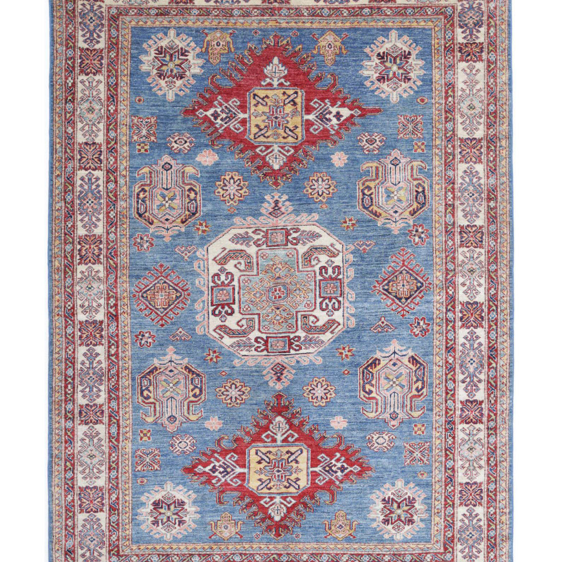 Hand Knotted Royal Kazak Wool Rug - 5'7'' x 8'1''