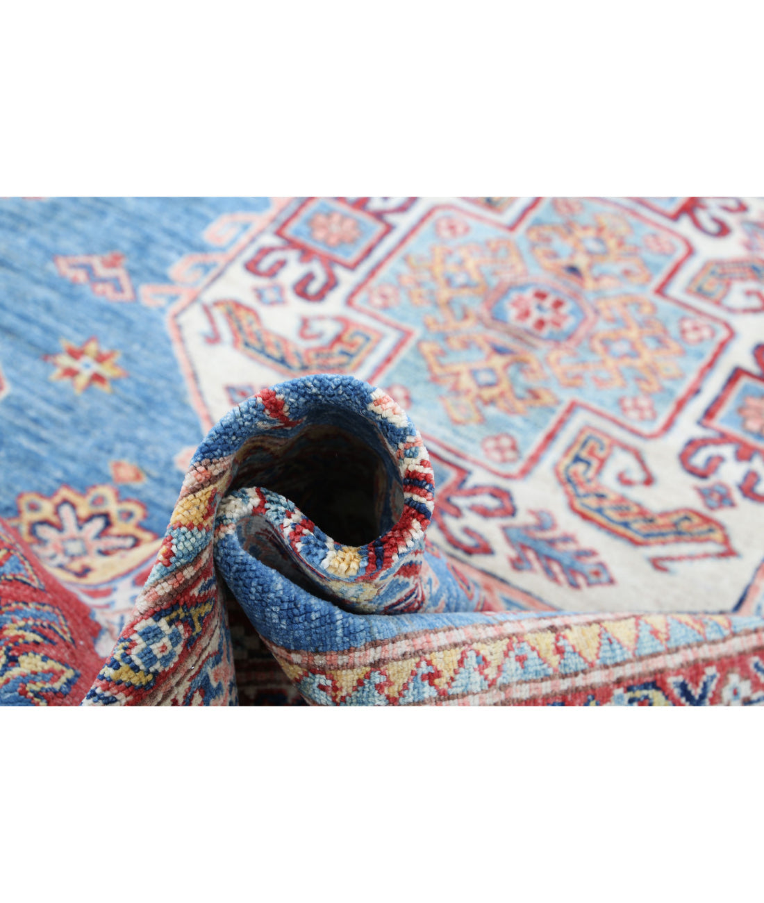 Hand Knotted Royal Kazak Wool Rug - 5'7'' x 8'1''