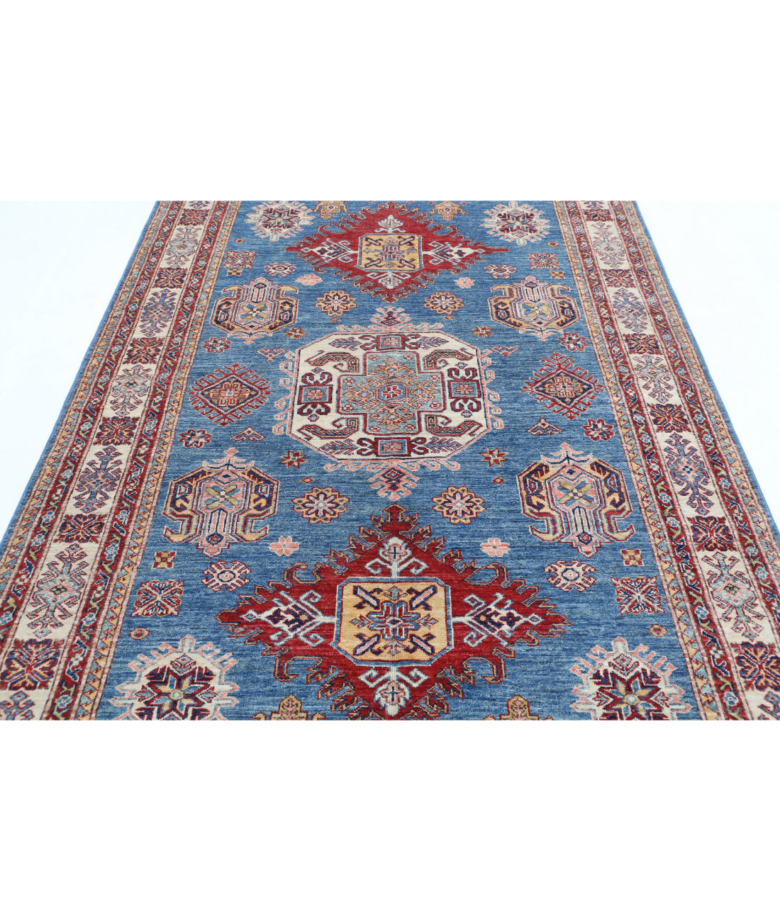 Hand Knotted Royal Kazak Wool Rug - 5'7'' x 8'1''