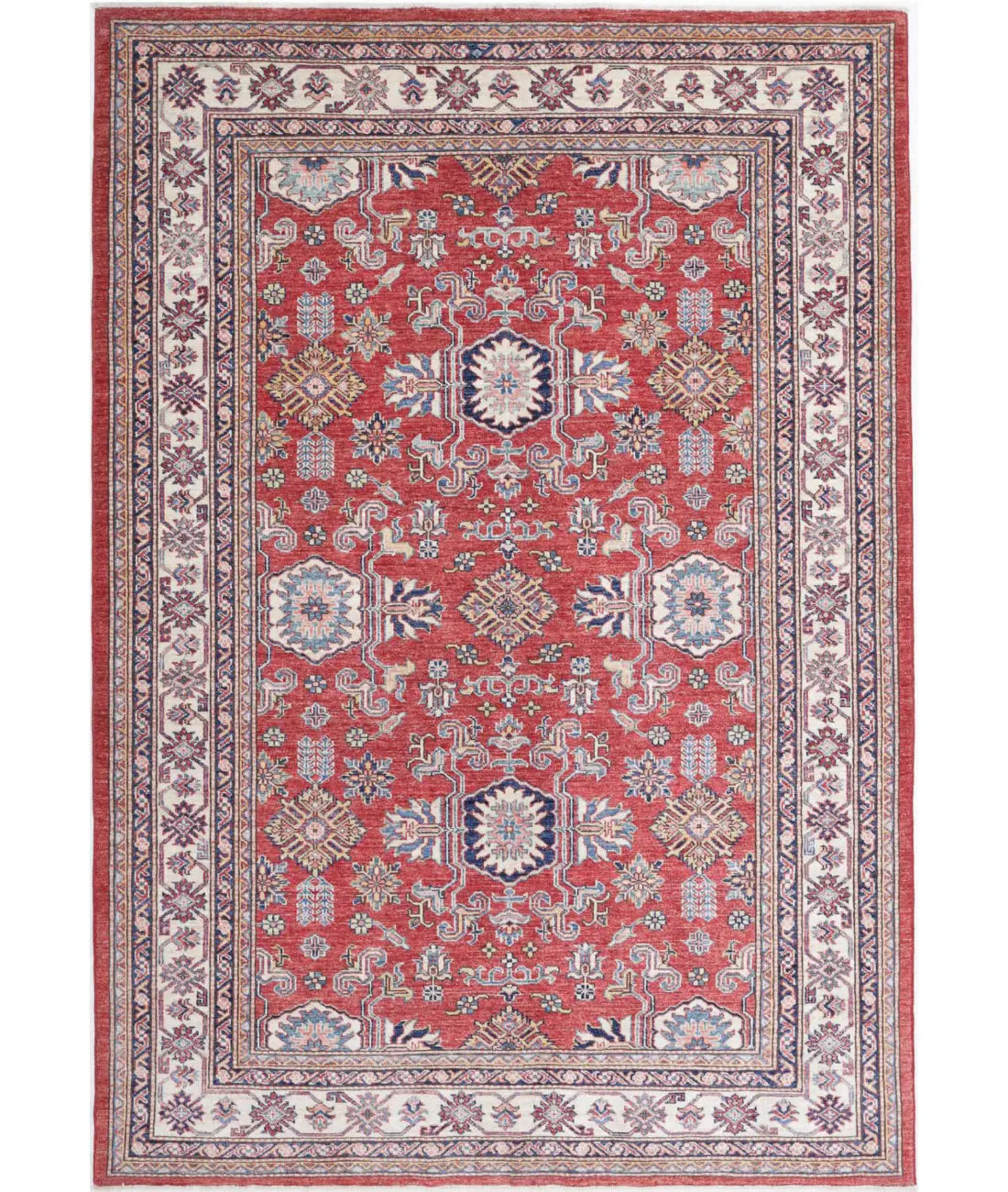 Hand Knotted Royal Kazak Wool Rug - 5'8'' x 8'3''