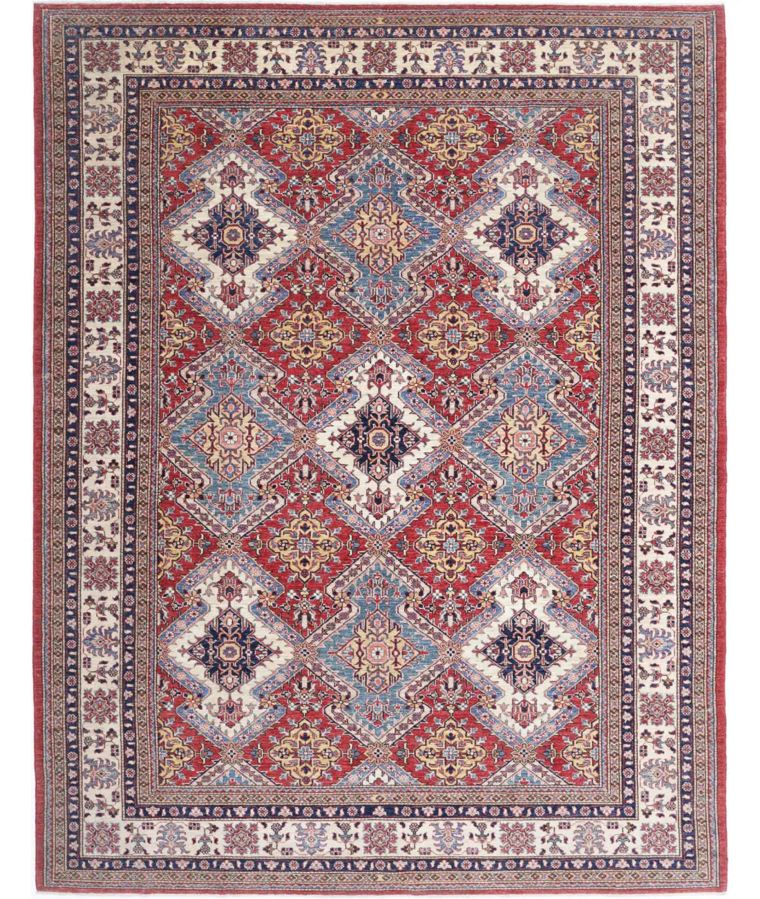 Hand Knotted Royal Kazak Wool Rug - 8'2'' x 10'8''