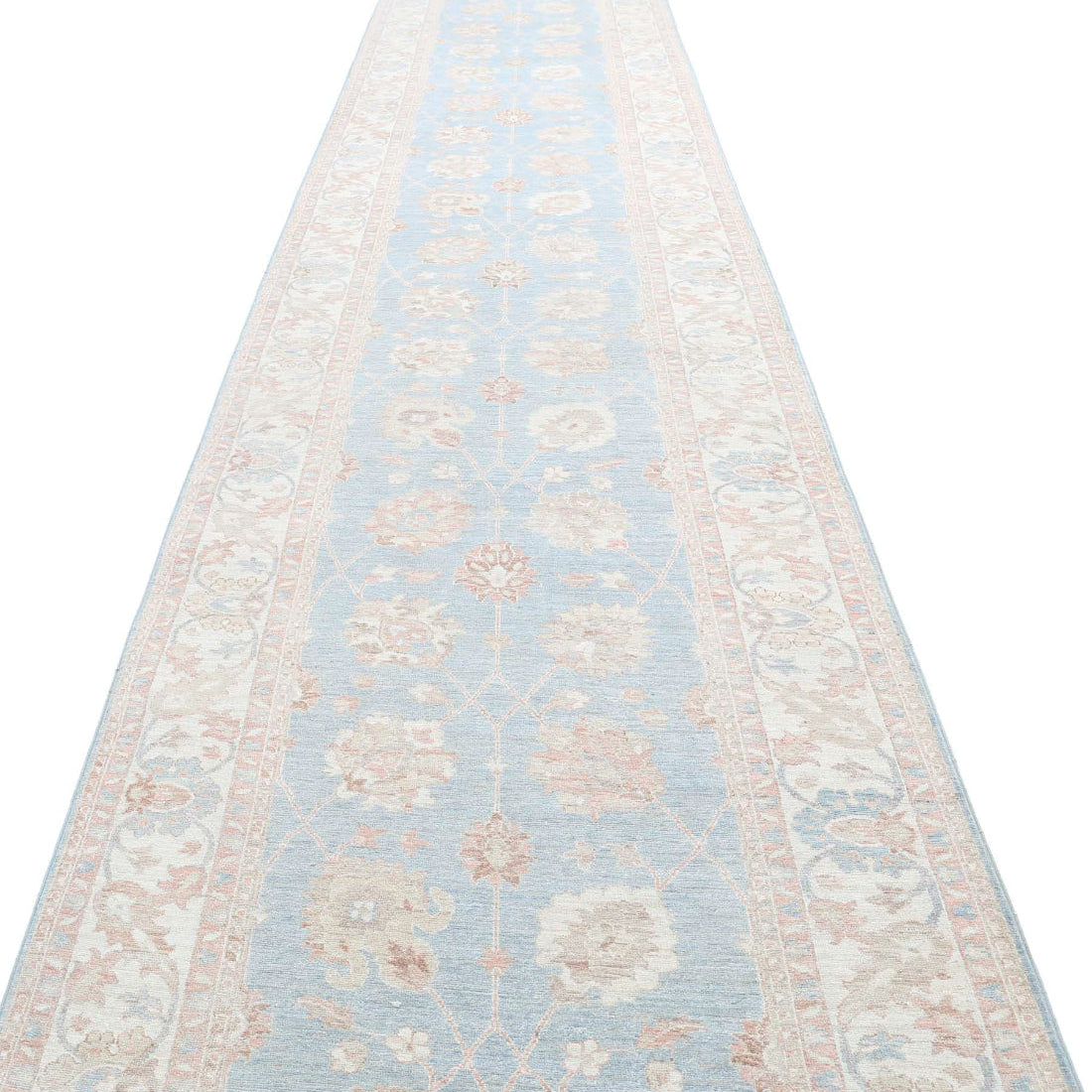 Alfombra de lana Serenity anudada a mano - 4'1'' x 43'4''