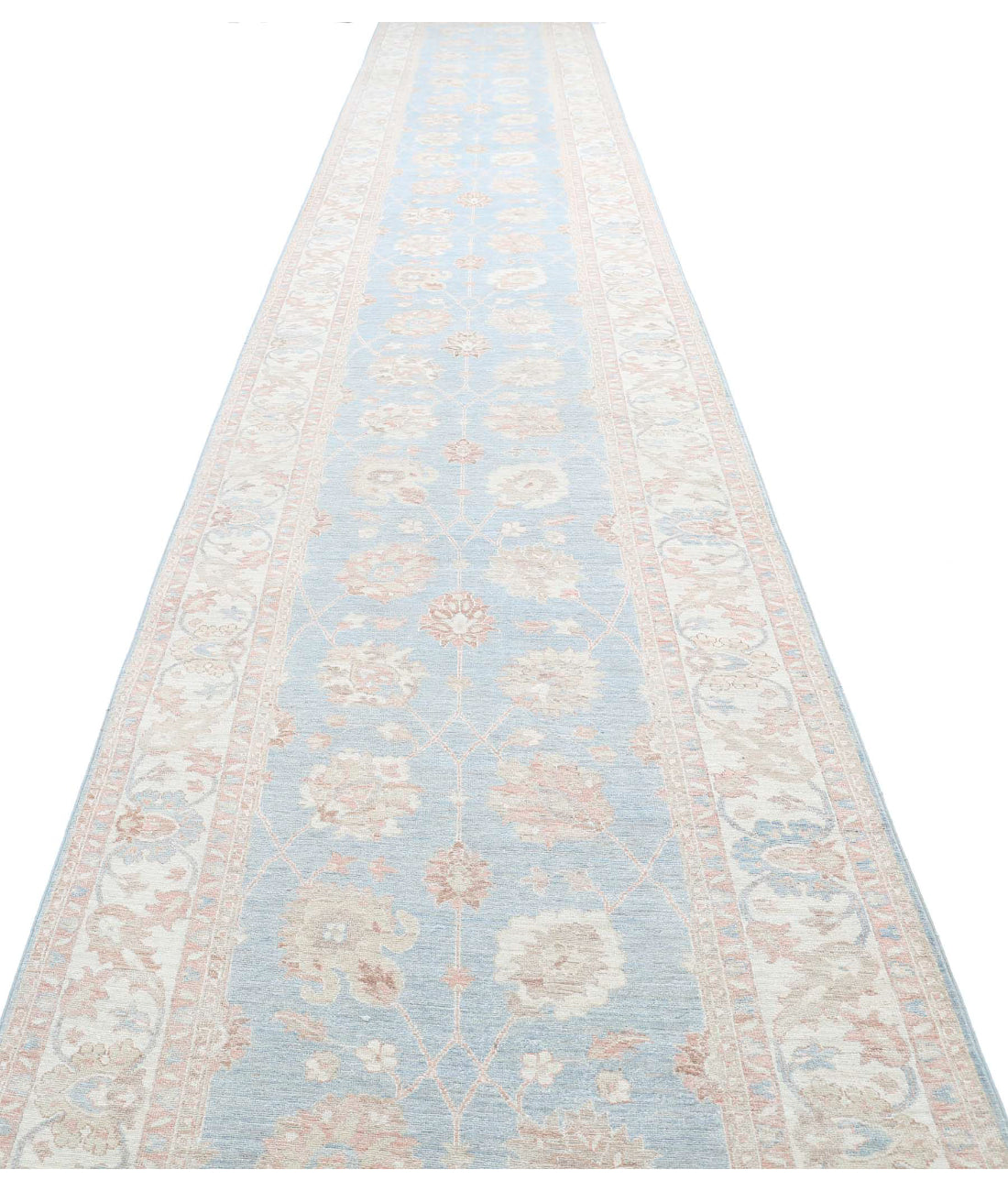 Alfombra de lana Serenity anudada a mano - 4'1'' x 43'4''
