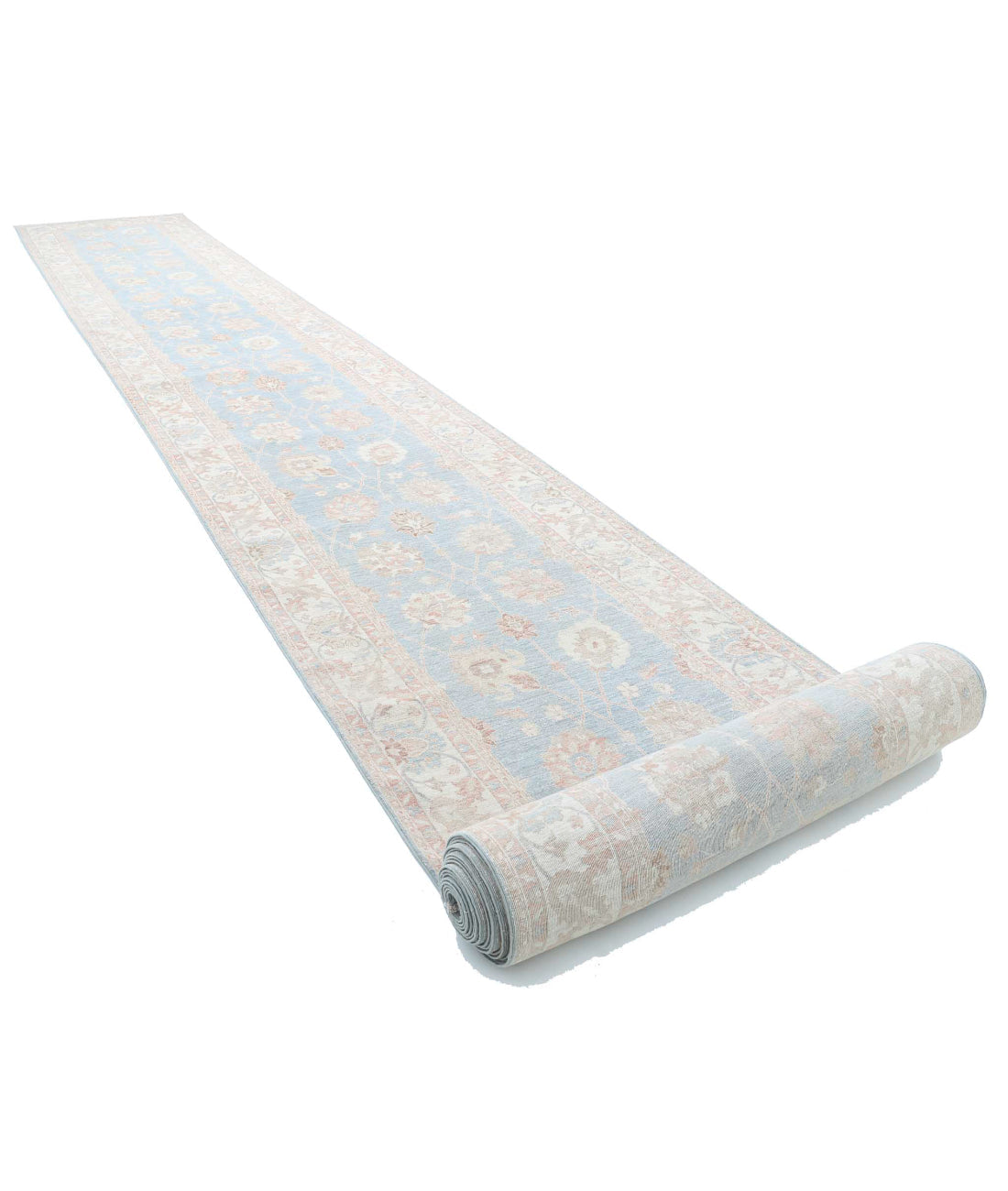 Alfombra de lana Serenity anudada a mano - 4'1'' x 43'4''