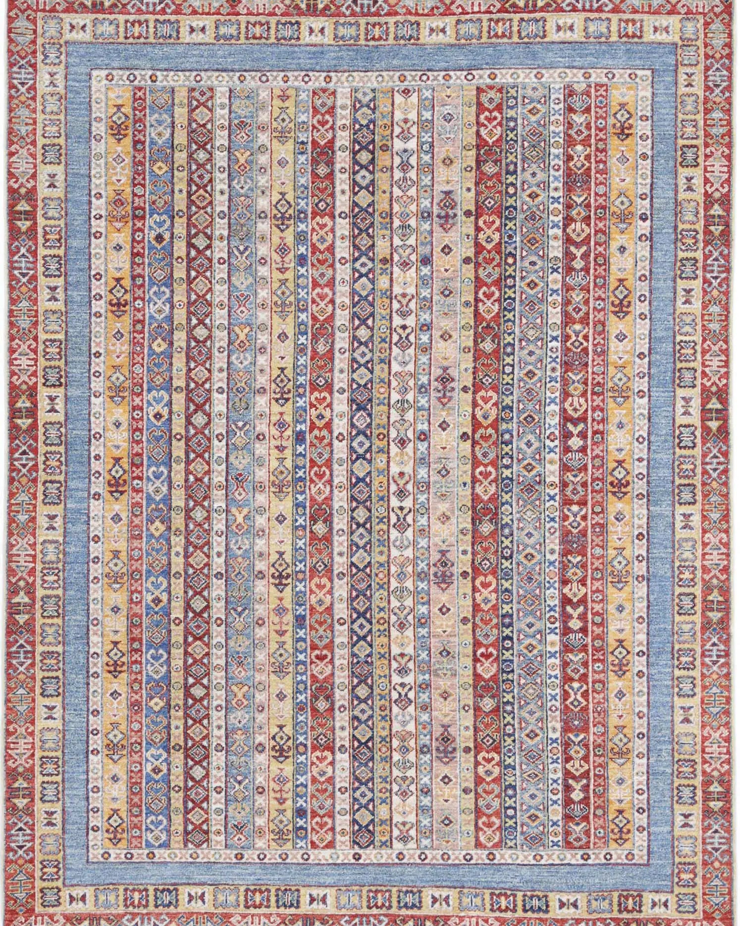 Alfombra de lana Shaal anudada a mano - 4'11'' x 6'7''