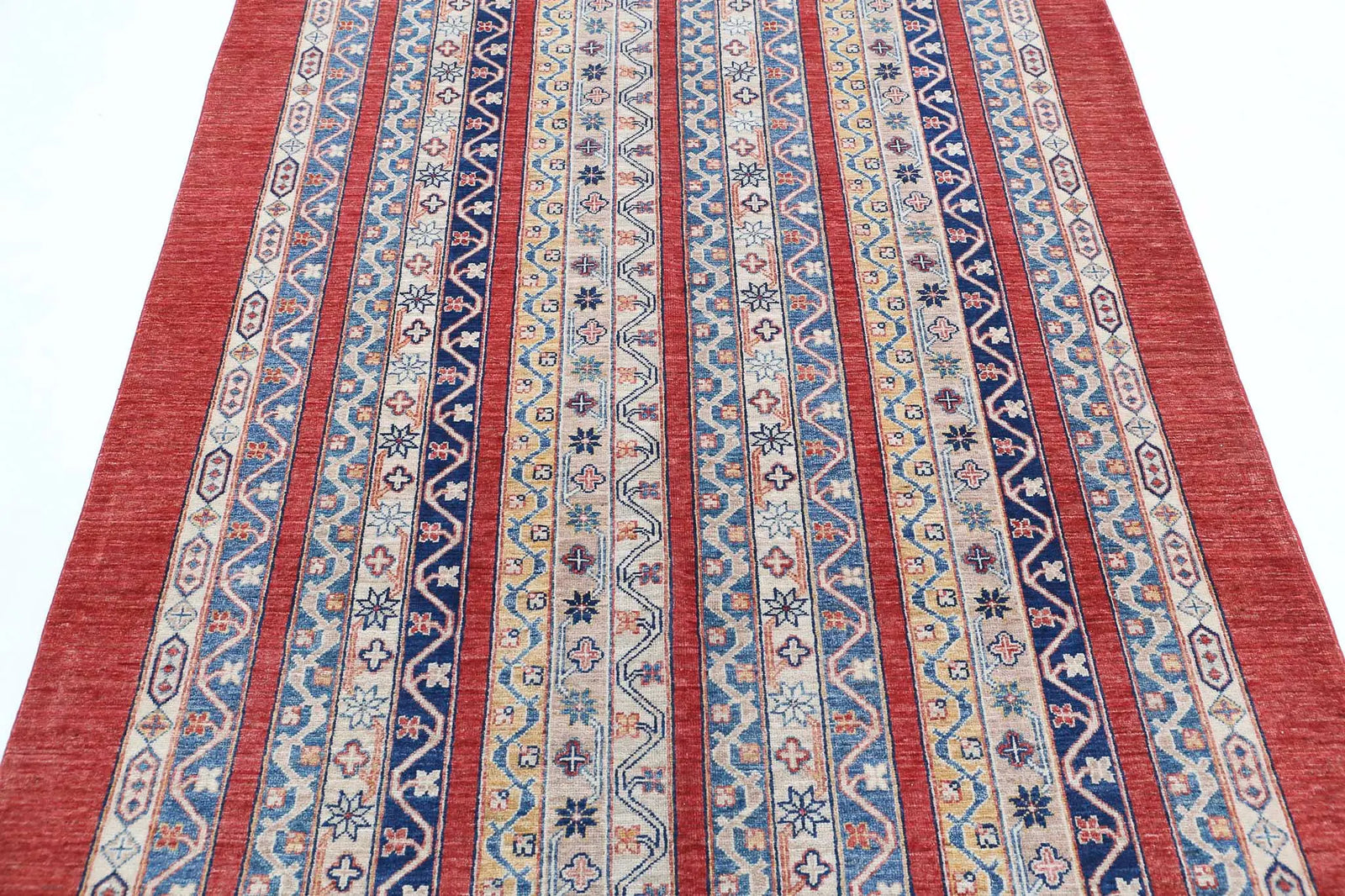 Hand Knotted Shaal Wool Rug - 4'9'' x 6'7''