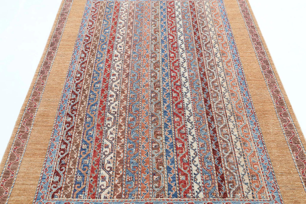 Hand Knotted Shaal Wool Rug - 4'9'' x 7'2''