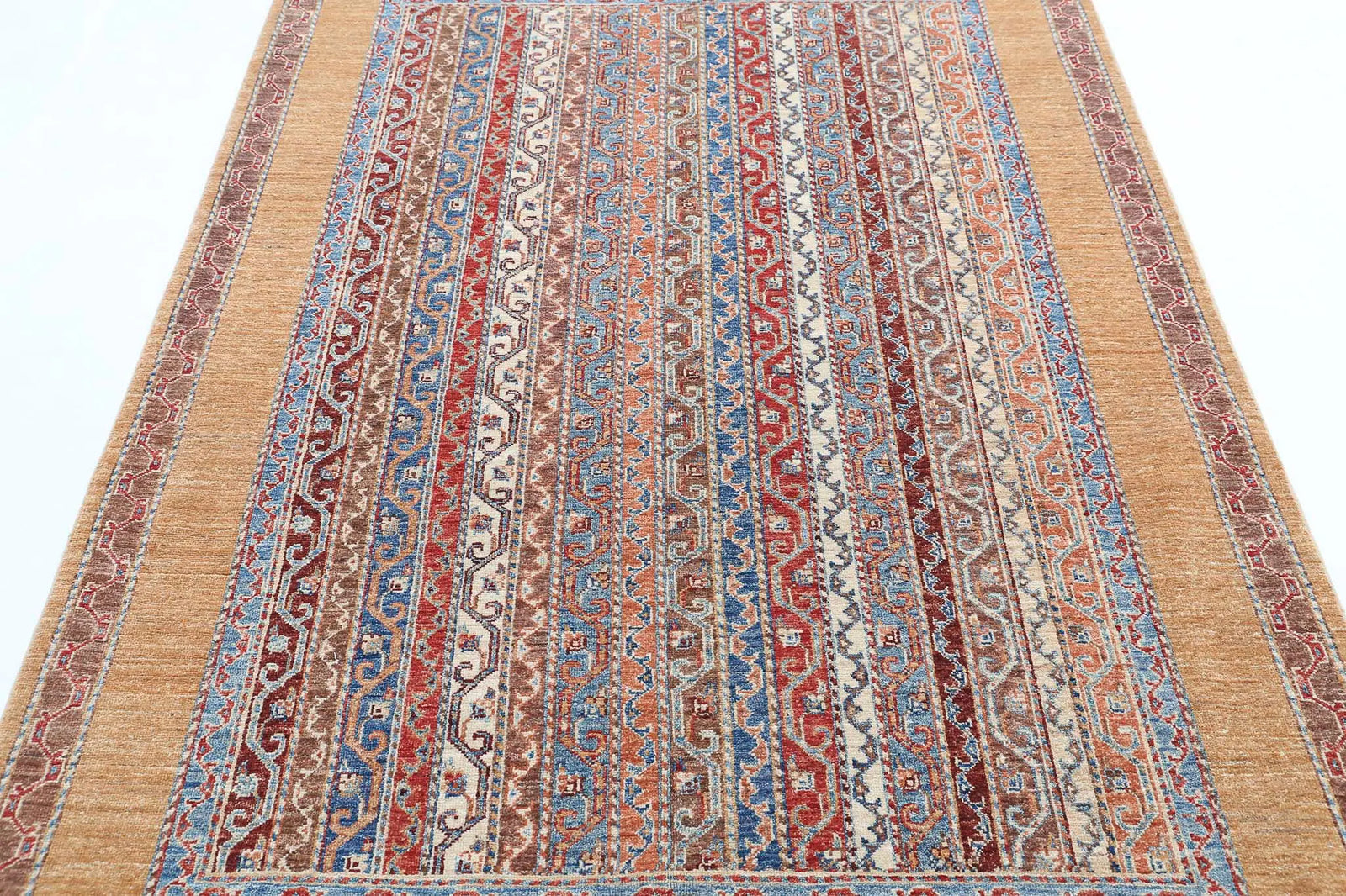 Hand Knotted Shaal Wool Rug - 4'9'' x 7'2''