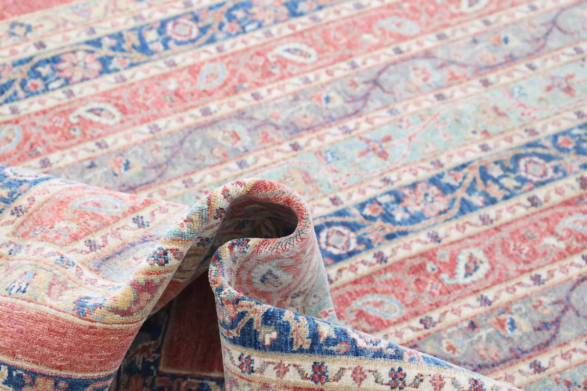 Hand Knotted Shaal Wool Rug - 5'5'' x 7'9''