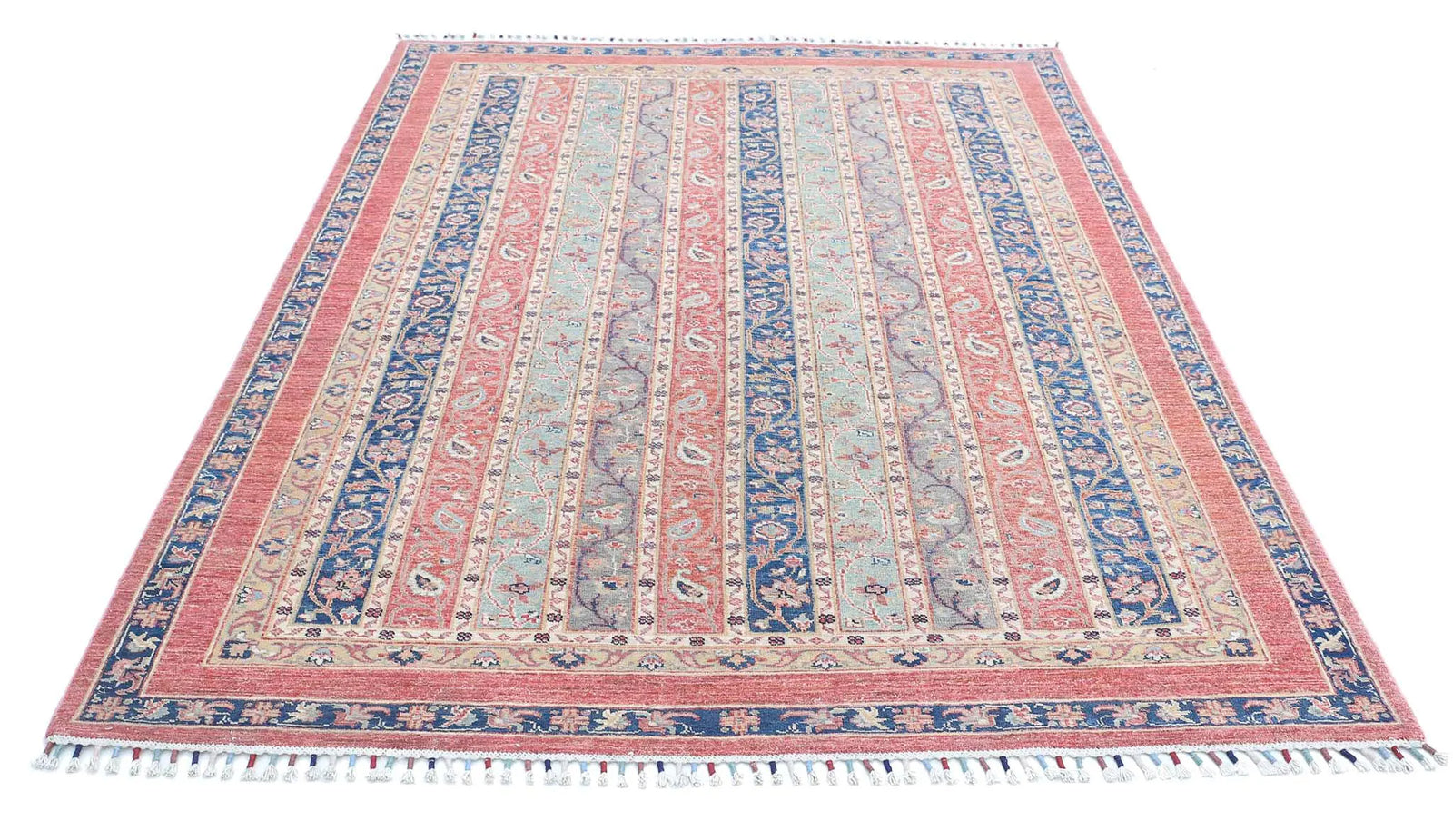 Hand Knotted Shaal Wool Rug - 5'5'' x 7'9''