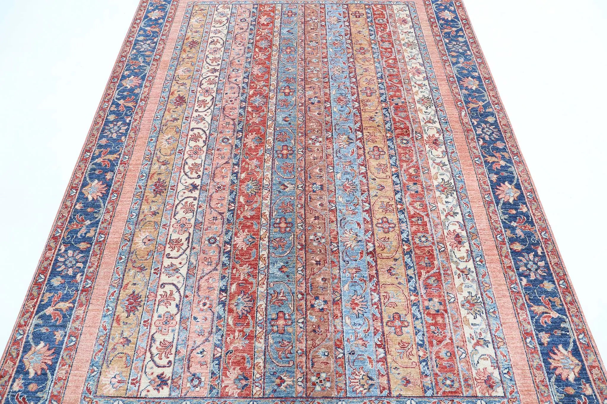 Alfombra de lana Shaal anudada a mano - 5'6'' x 7'11''