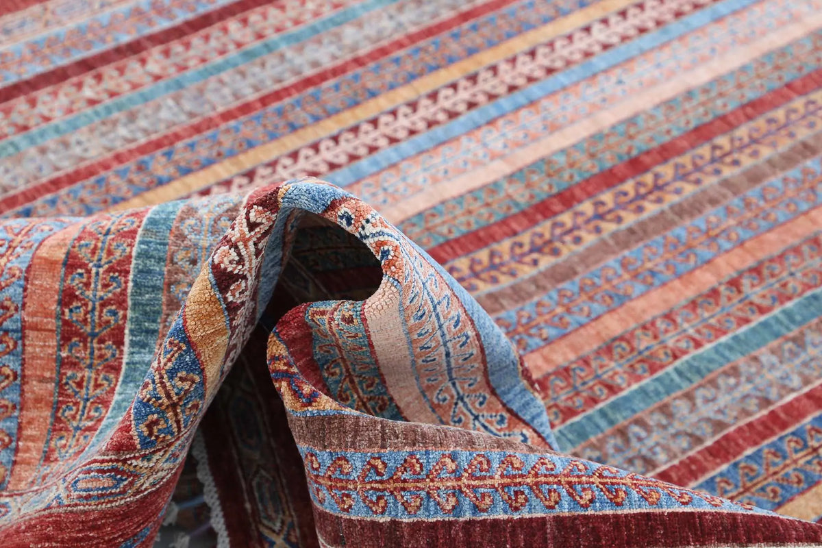 Hand Knotted Shaal Wool Rug - 5'6'' x 7'9''