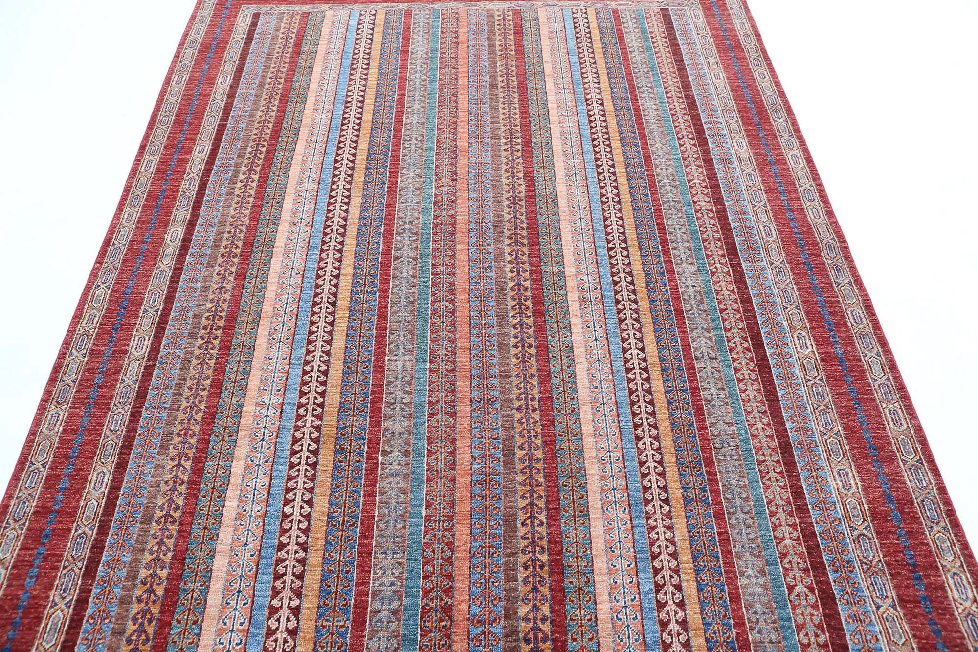 Hand Knotted Shaal Wool Rug - 5'6'' x 7'9''
