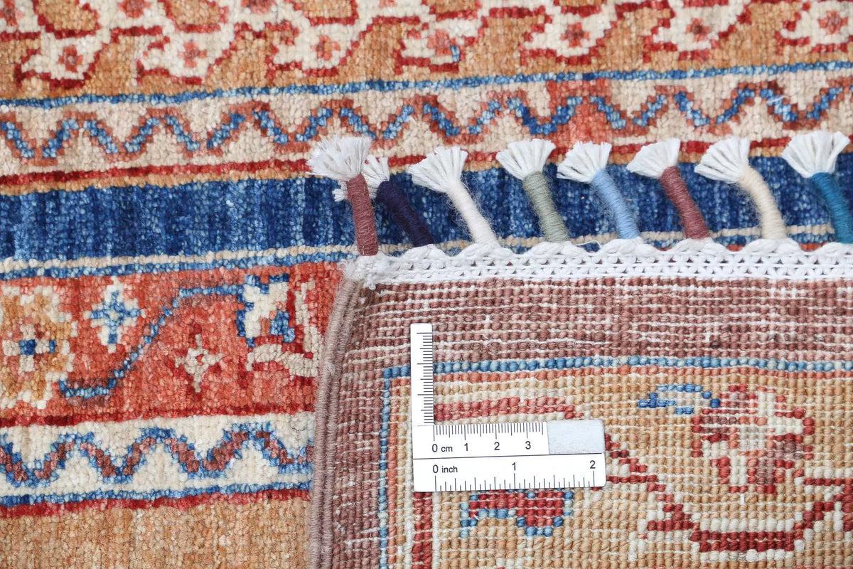 Hand Knotted Shaal Wool Rug - 5'6'' x 7'9''