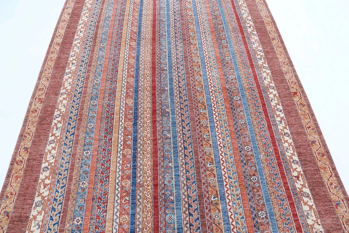 Hand Knotted Shaal Wool Rug - 5'6'' x 7'9''