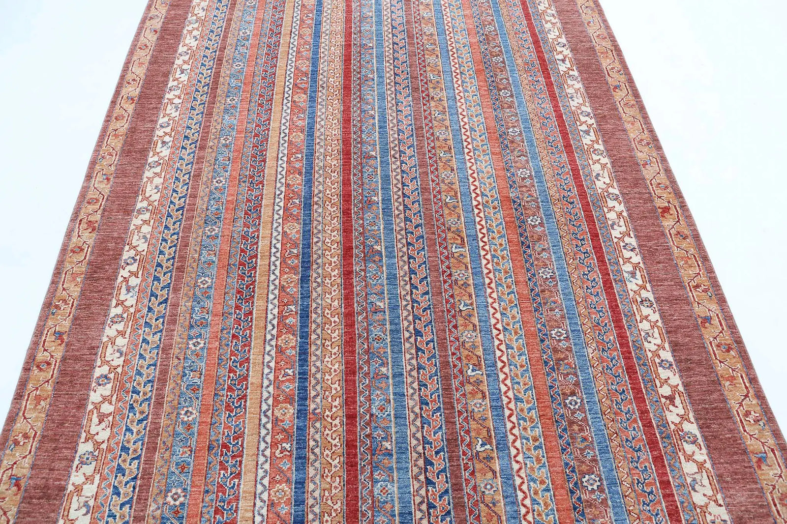 Hand Knotted Shaal Wool Rug - 5'6'' x 7'9''