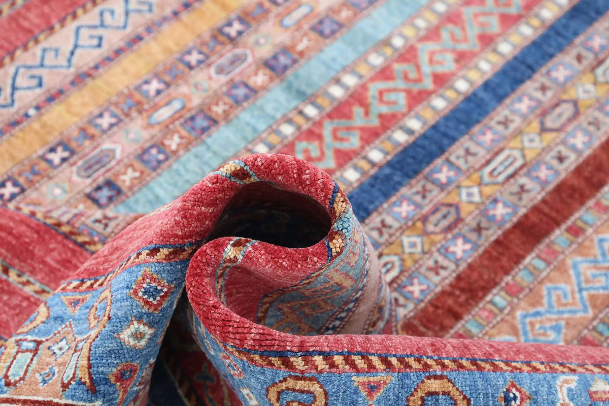 Hand Knotted Shaal Wool Rug - 5'8'' x 7'11''