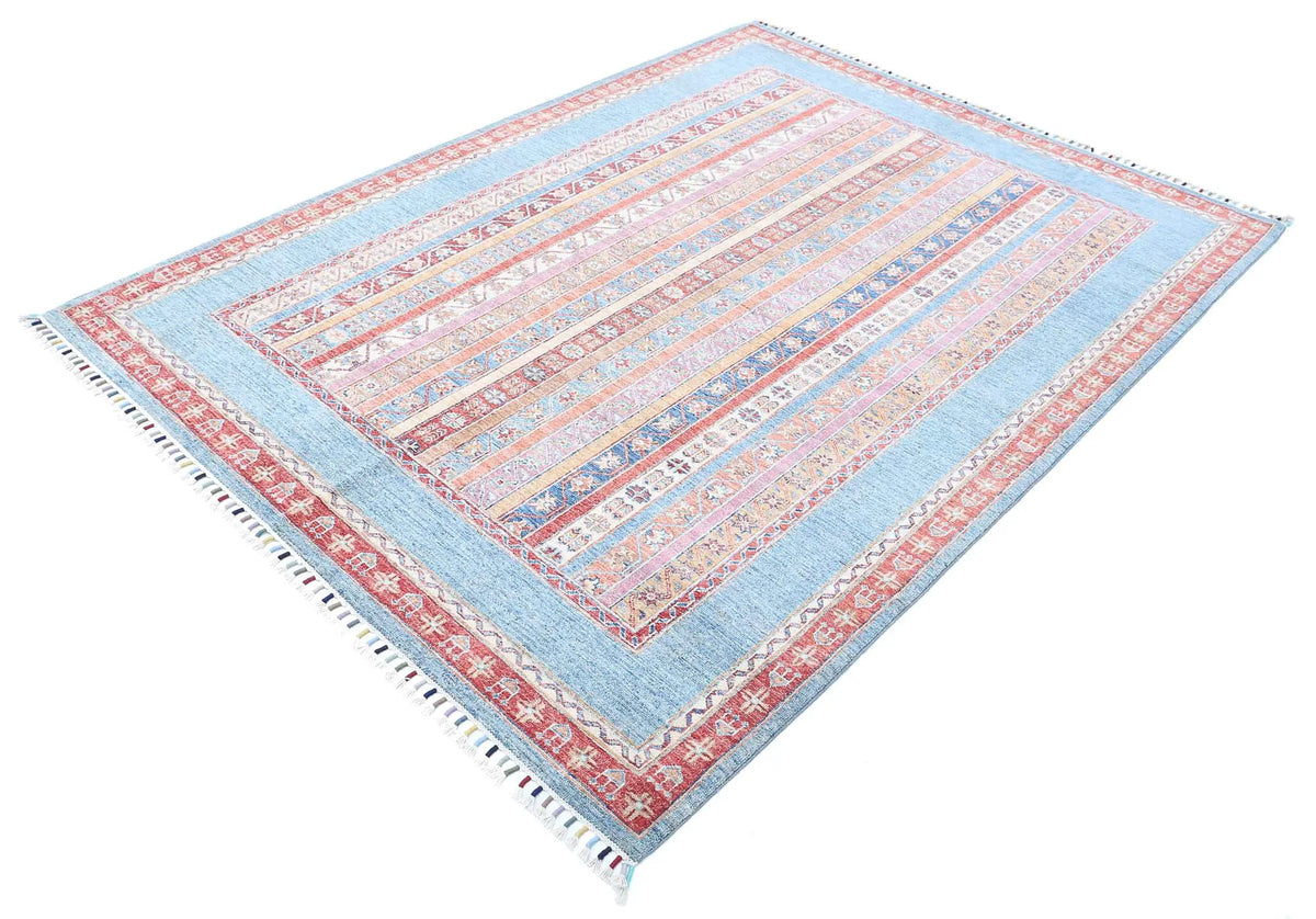 Hand Knotted Shaal Wool Rug - 5'9'' x 7'8''