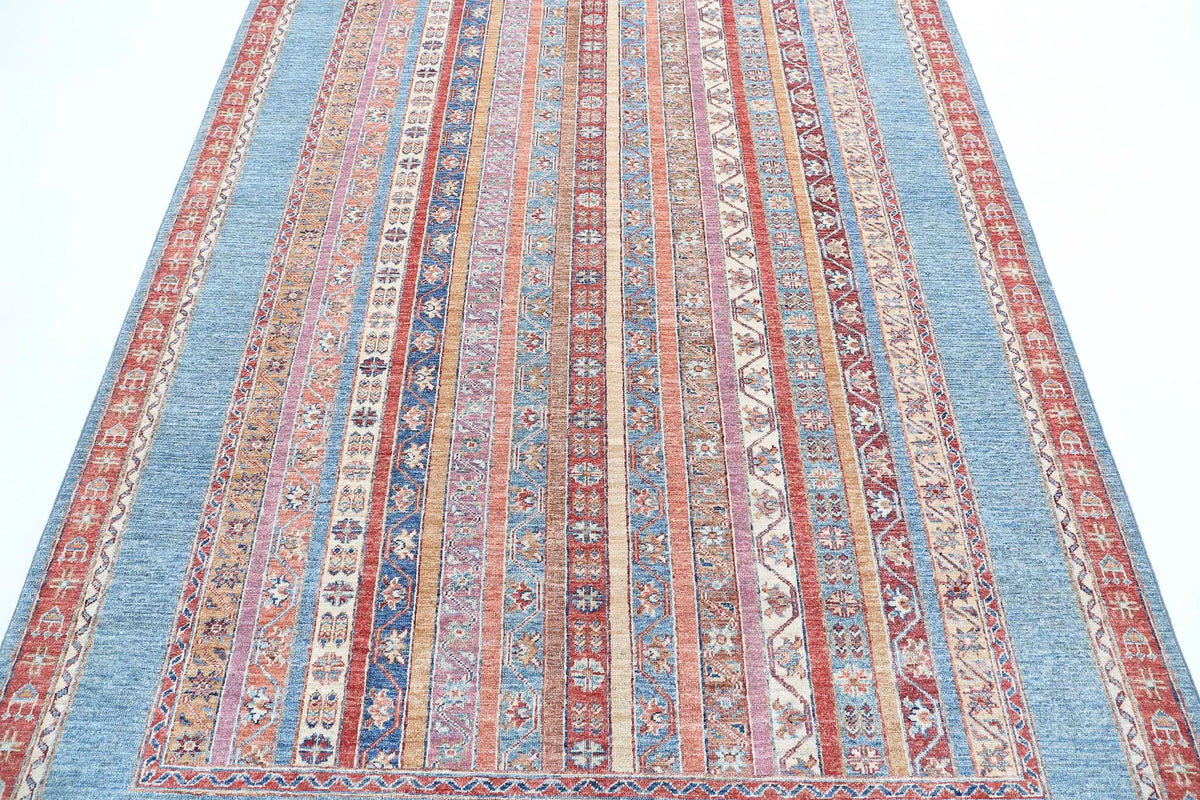 Hand Knotted Shaal Wool Rug - 5'9'' x 7'8''