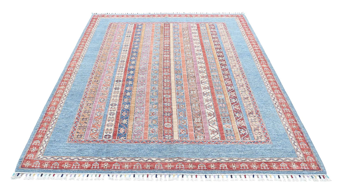 Hand Knotted Shaal Wool Rug - 5'9'' x 7'8''