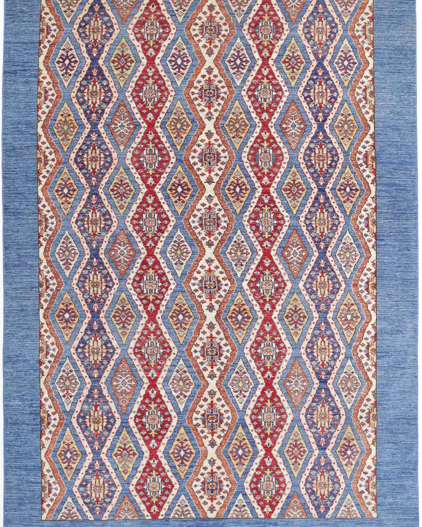 Alfombra de lana Shaal anudada a mano - 6'3'' x 9'4''