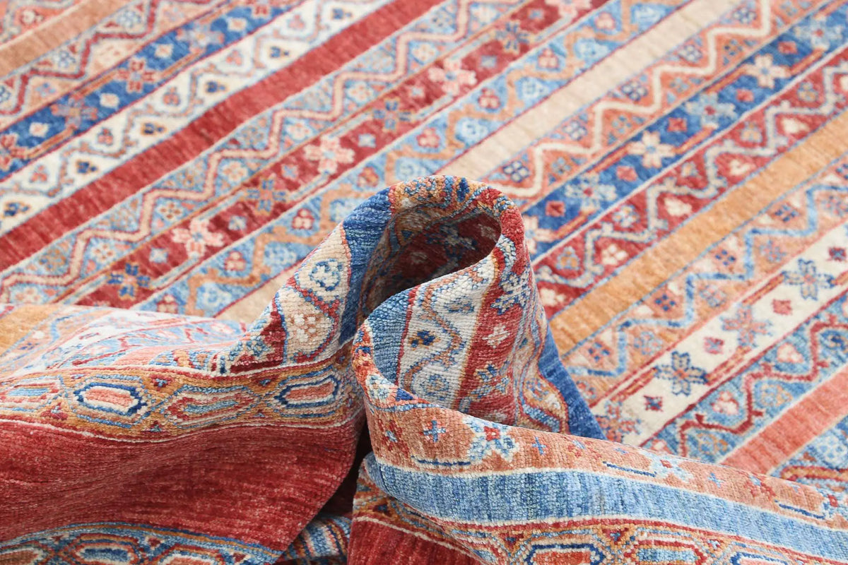 Hand Knotted Shaal Wool Rug - 6'7'' x 9'10''