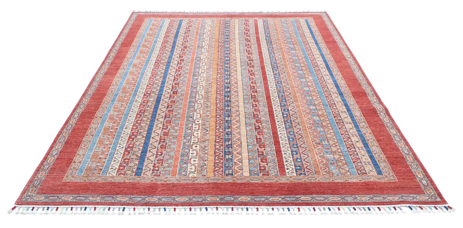 Hand Knotted Shaal Wool Rug - 6'7'' x 9'10''